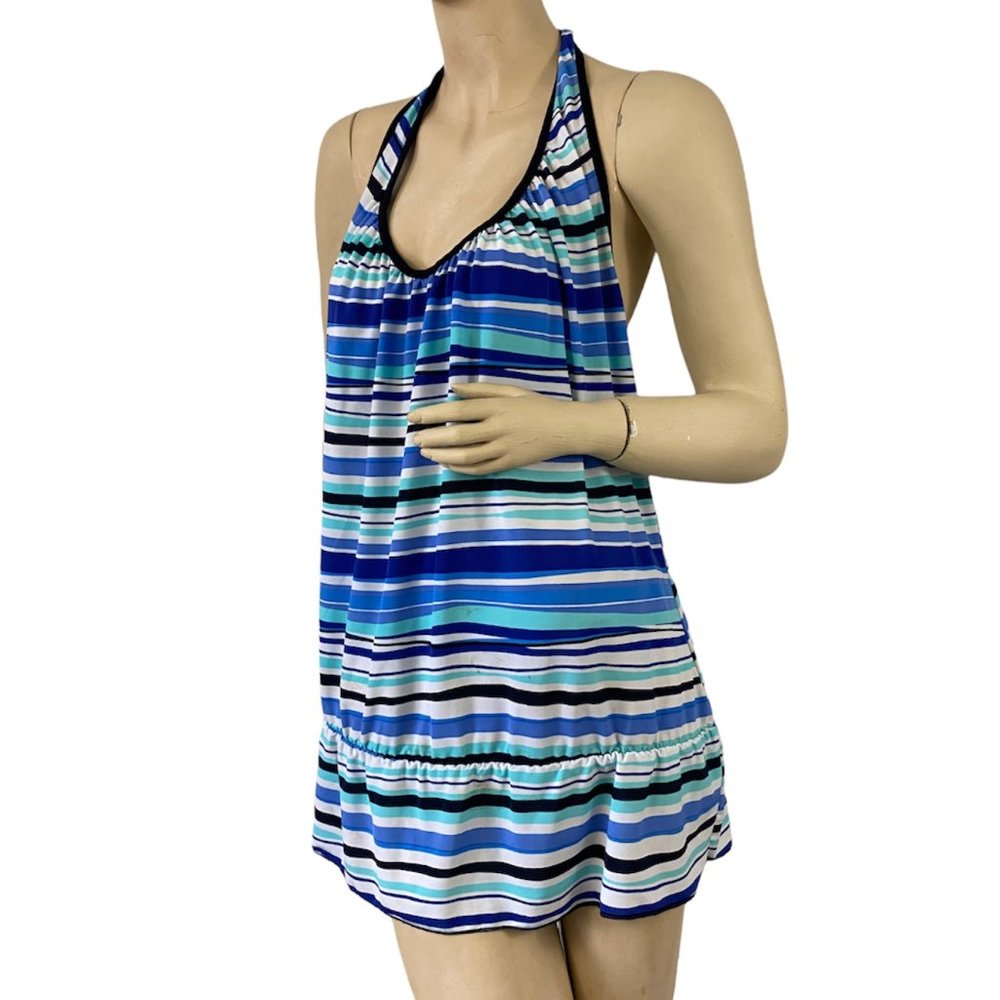 Women's Print Open back Halter Summer Basic Shirts Cami Tank Tops Beach Size 1X